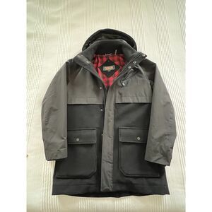 Men's Pendleton Black Wool Parka - Medium